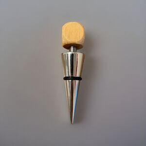 Vintage MCM Natural Wood Wine Liquor Bottle Stopper Plug Lid Top Topper